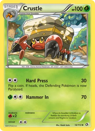 Crustle #14 · Legendary Treasures Pokémon card