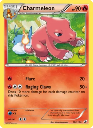 Charmeleon #18 · Legendary Treasures Pokémon card