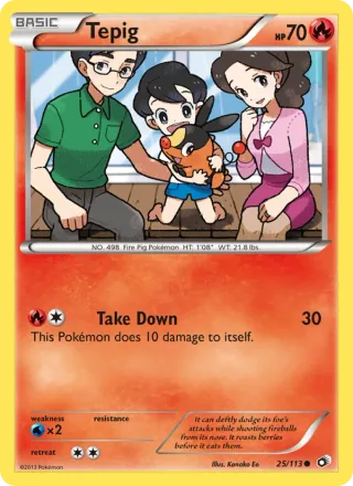 Tepig #25 · Legendary Treasures Pokémon card