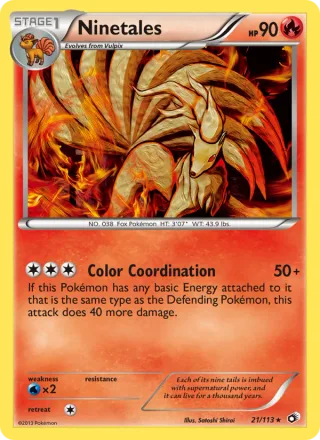 Ninetales #21 · Legendary Treasures Pokémon card