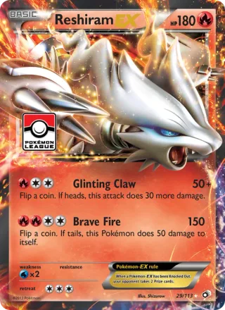 Reshiram-EX #29 · Legendary Treasures Pokémon card
