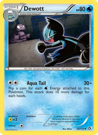 Dewott #38 · Legendary Treasures Pokémon card