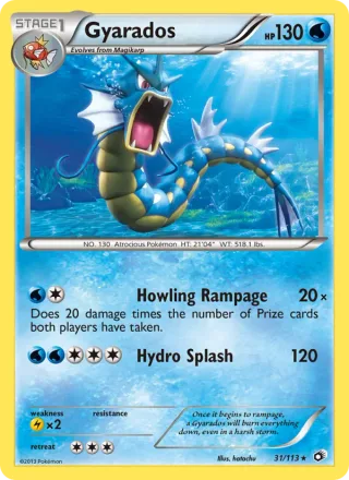 Gyarados #31 · Legendary Treasures Pokémon card