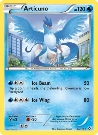 Articuno #32 · Legendary Treasures Pokémon card