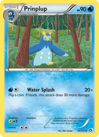Prinplup #34 · Legendary Treasures Pokémon card