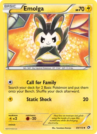 Emolga #49 · Legendary Treasures Pokémon card