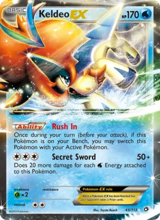 Keldeo-EX #45 · Legendary Treasures Pokémon card