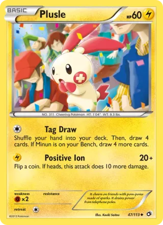 Plusle #47 · Legendary Treasures Pokémon card