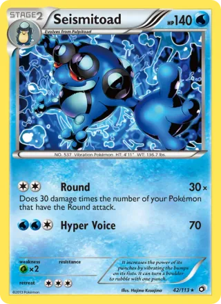 Seismitoad #42 · Legendary Treasures Pokémon card