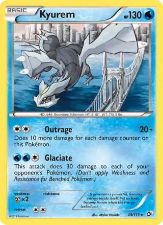 Kyurem #43 · Legendary Treasures Pokémon card