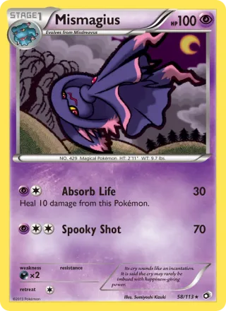 Mismagius #58 · Legendary Treasures Pokémon card