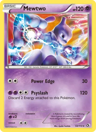 Mewtwo #53 · Legendary Treasures Pokémon card