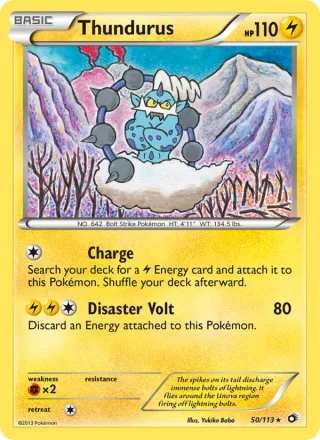 Thundurus #50 · Legendary Treasures Pokémon card