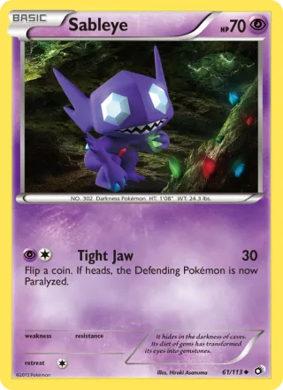 Sableye #61 · Legendary Treasures Pokémon card