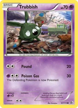 Trubbish #67 · Legendary Treasures Pokémon card