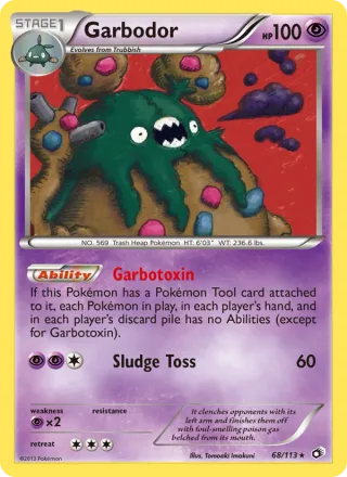 Garbodor #68 · Legendary Treasures Pokémon card