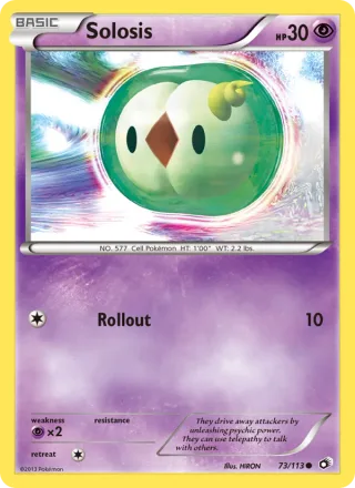 Solosis #73 · Legendary Treasures Pokémon card