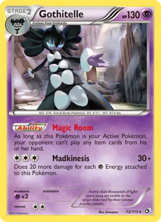 Gothitelle #72 · Legendary Treasures Pokémon card