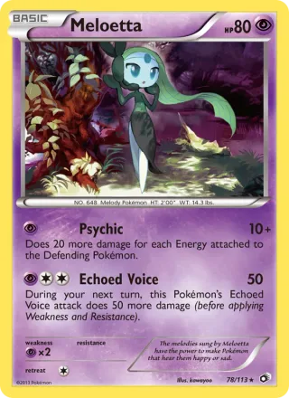 Meloetta #78 · Legendary Treasures Pokémon card