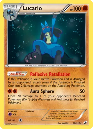 Lucario #80 · Legendary Treasures Pokémon card