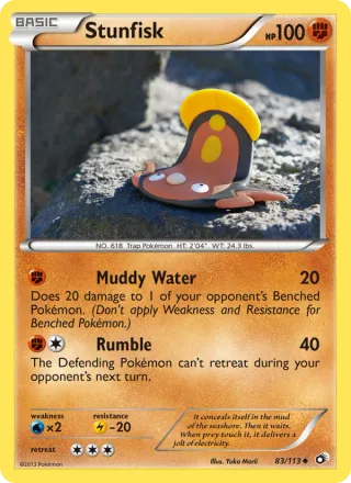 Stunfisk #83 · Legendary Treasures Pokémon card