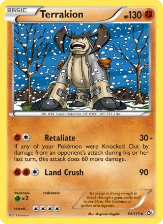 Terrakion #84 · Legendary Treasures Pokémon card