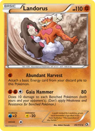 Landorus #85 · Legendary Treasures Pokémon card
