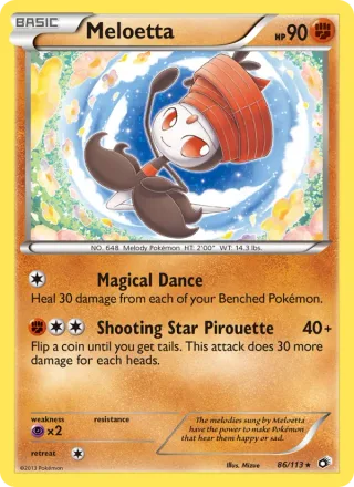 Meloetta #86 · Legendary Treasures Pokémon card