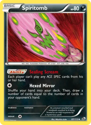 Spiritomb #87 · Legendary Treasures Pokémon card