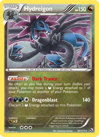 Hydreigon #99 · Legendary Treasures Pokémon card