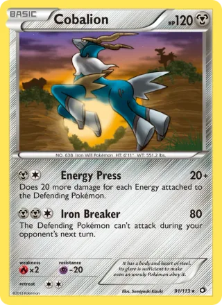 Cobalion #91 · Legendary Treasures Pokémon card