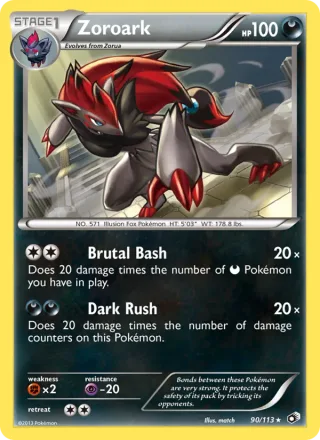 Zoroark #90 · Legendary Treasures Pokémon card