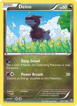 Deino #97 · Legendary Treasures Pokémon card