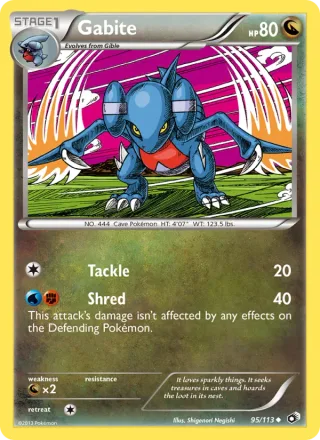 Gabite #95 · Legendary Treasures Pokémon card