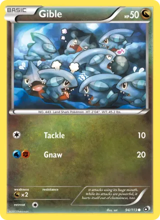 Gible #94 · Legendary Treasures Pokémon card