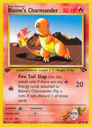 Blaine's Charmander #60 · Gym Challenge Pokémon card