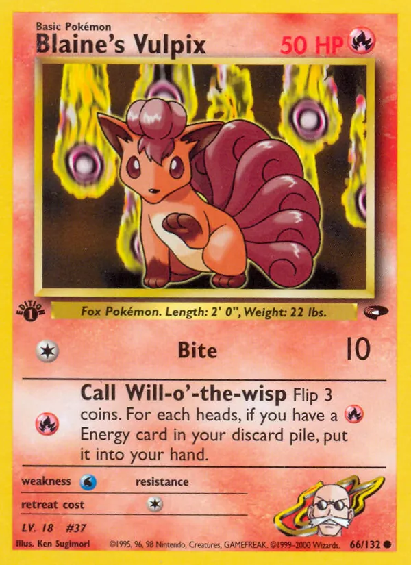Blaine's Vulpix full card art