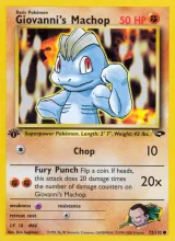 Giovanni's Machop · Gym Challenge Pokémon card