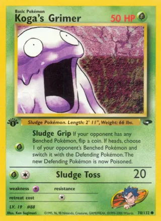 Koga's Grimer #78 · Gym Challenge Pokémon card