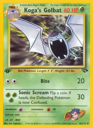 Koga's Golbat #46 · Gym Challenge Pokémon card