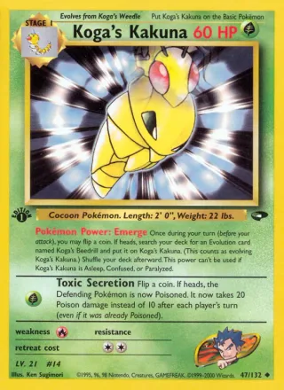 Koga's Kakuna #47 · Gym Challenge Pokémon card
