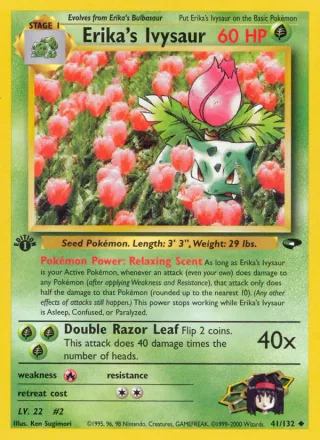 Erika's Ivysaur #41 · Gym Challenge Pokémon card