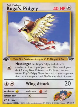 Koga's Pidgey #49 · Gym Challenge Pokémon card