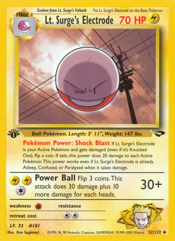 Lt. Surge's Electrode full card art