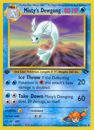Misty's Dewgong #54 · Gym Challenge Pokémon card