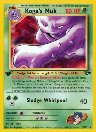 Koga's Muk #26 · Gym Challenge Pokémon card