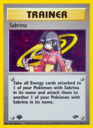 Sabrina #20 · Gym Challenge Pokémon card