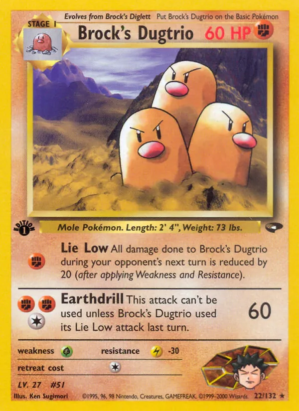 Brock's Dugtrio full card art