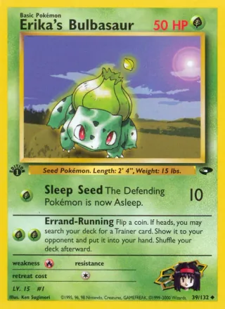Erika's Bulbasaur #39 · Gym Challenge Pokémon card