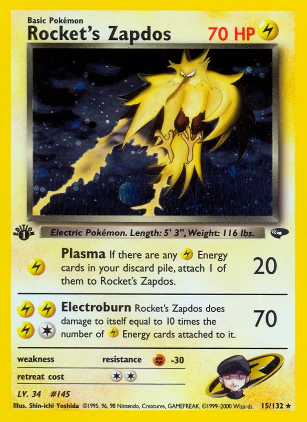 Rocket's Zapdos full card art